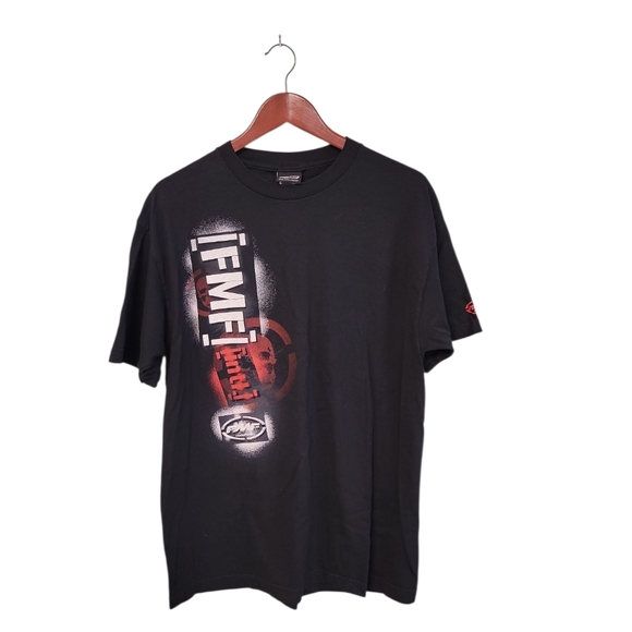 FMF Racing Mens Black Crewneck T Shirt Size Large‎ Graphic Skull Dirtbike Atv - Picture 1 of 7